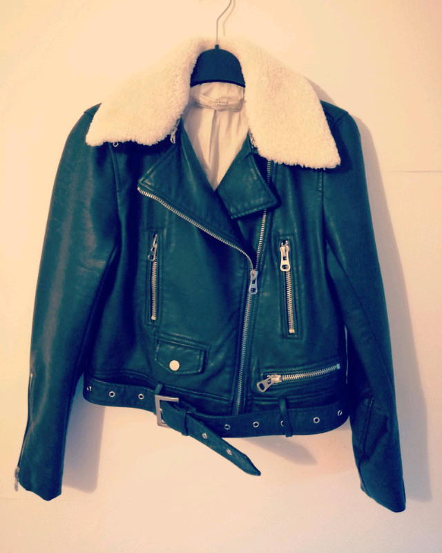zara leather look jacket